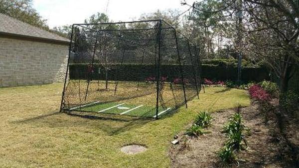 One of our residential batting cage installations.