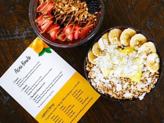 My favorite 2 bowls that the produce serves at the Lobby Coffee Bar