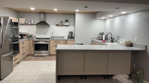 This was a planned kitchen. The client gave the exact was that she wanted the kitchen and we made it happen.