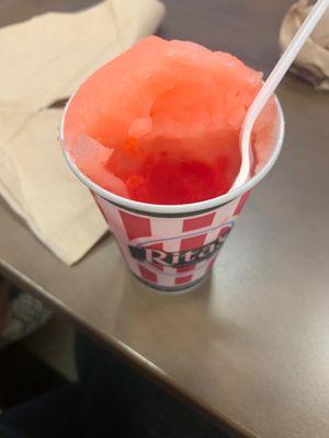 Watermelon and cherry Italian Ice!