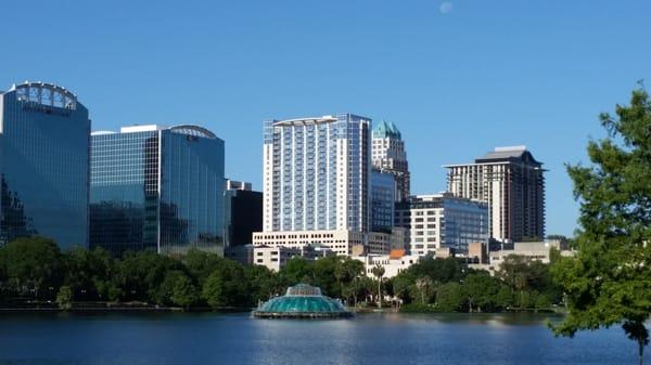 Solaire across Lake Eola