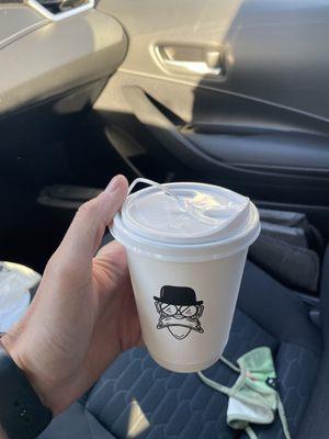 12 Oz Oat Milk Cappuccino with an extra shot