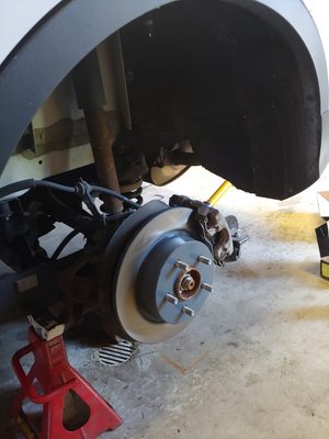 Customer needed brakes replaced.  Why drop it off at a shop when we can come to you!