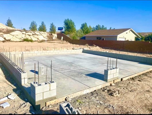 3 Car Garage Foundation by New Horizons LLC.