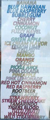 Flavors Available as of 08/2024