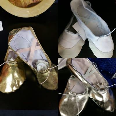 Ballet or lyrical or praise dance shoes - silver/hold or white