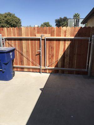 New Redwood RV gate