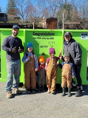 Another Lucky and Happy "BinWin" Family!  Congrats!  They got $50 Off their Bin!