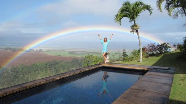 Our Haiku clinic provides a tranquil and healing atmosphere. Our nurse Heather enjoying the view!