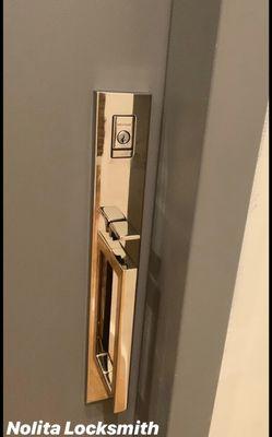 Nolita Locksmith order special costume mortis lock for our customer ,Our technician make fresh install on the door and did a great job !