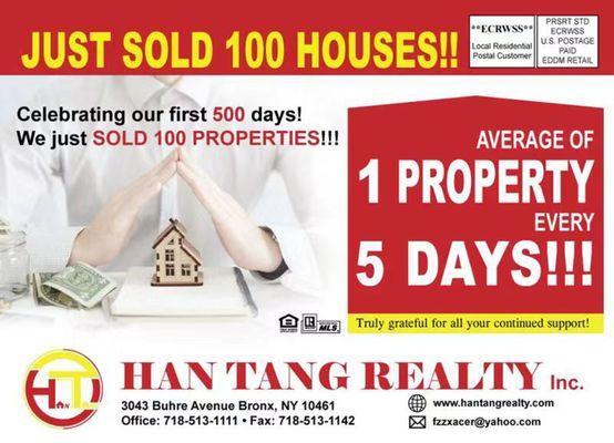 Sold 100 House