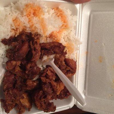 Boneless 1/2 chicken and white rice