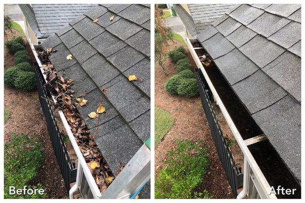 Look at the difference we made on this gutter. Call us today if your ready to have your property look this good!