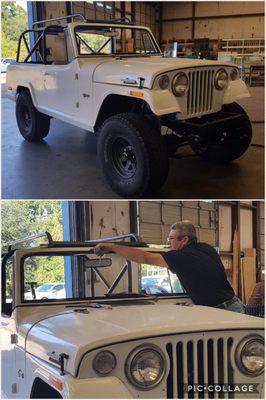 Installing windshield in vintage 1970 Jeep Jeepster