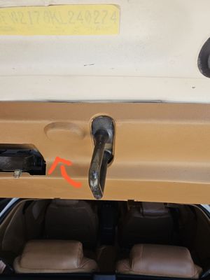 Bent trunk latch. Hindering proper operation of pull-down trunk