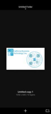 QR Code, CBT Logo and company name