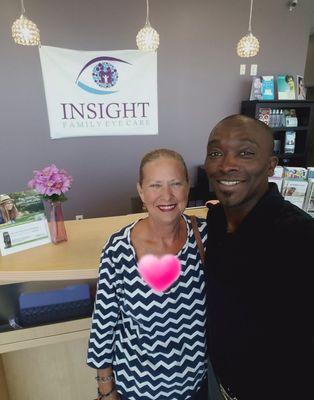 Me and Dr Timothy Brown at Insight Family Eyecare in Augusta GA