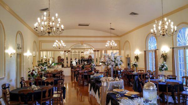 The ballroom and chapel looking from south to north.