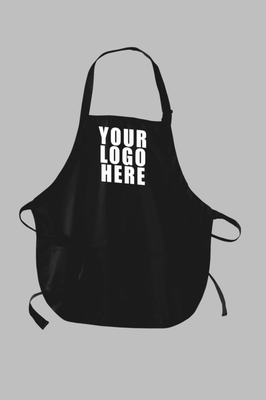 aprons in a variety  of colors printed with your logo