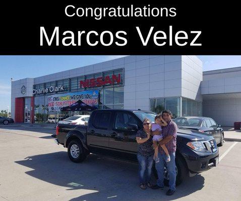 Congratulations to Esteban Mireles on he's New Nissan Frontier Thank you so much for the opportunity