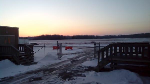 The simulator FOB is located on the grounds of the regional airport. Nice sunrise