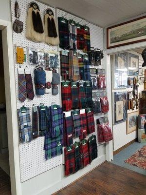 Inside one of the many rooms packed with Scottish attire at the 2010 Vine Street location.