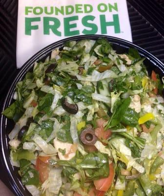 Subway chicken chopped salad