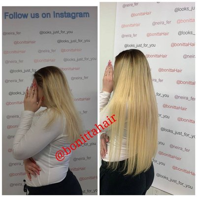 Dark Rooter/ Blonde Hair Extension 26"