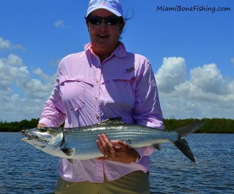 Eleanor with his first Bonefish