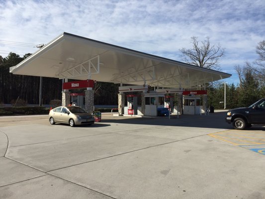 Plenty of gas pumps here if you need to fill up before returning home from great adventure.