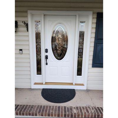 After - fiberglass door refinish