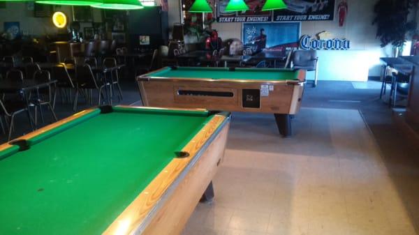 Pool tables and overflow seating