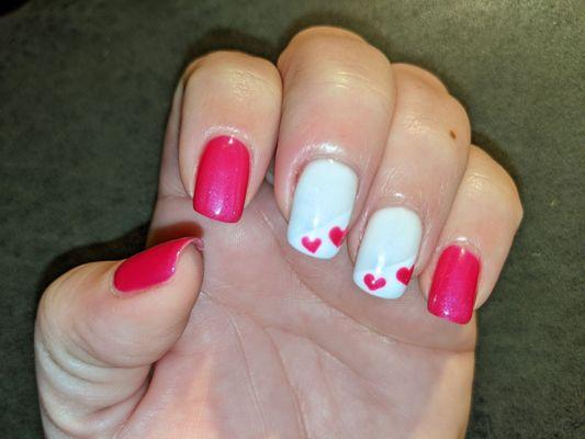 Valentine's nails, thanks Shanti!