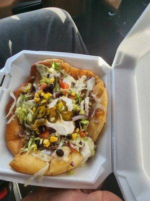 Brisket fry bread taco