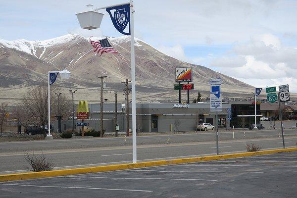 They have Micky D's and the wind blows a lot, plus truck stops