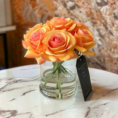 Real touch orange roses