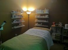 Customized organic facials in Amy's Skin Care Spa Room