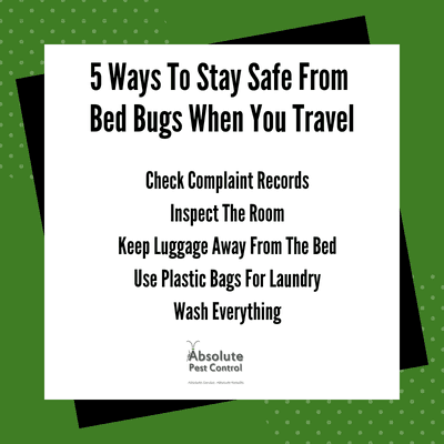 5 Ways to stay safe from bed bugs when you travel.