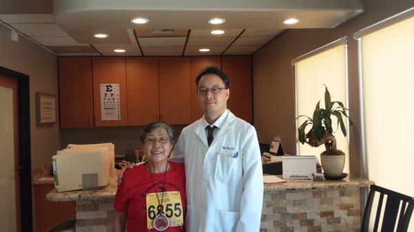 Dr. Kim with his happy patient.