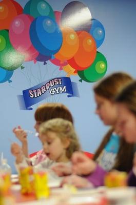 Party room for pizza, cake and presents!