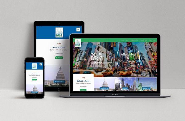 Web design for Martin School of Travel