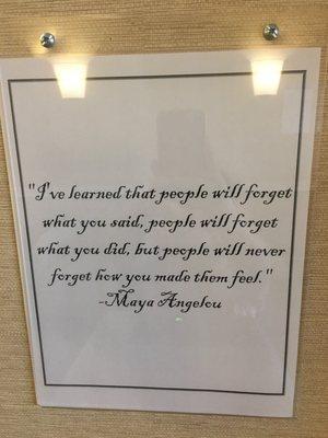 Saw this on the wall of this office. Its so true!