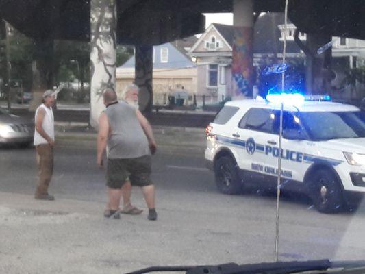 After chasing an on-the-job tweaker into incoming traffic and beating the shit out of him on the hood of a cop car, Santa Claus got involved