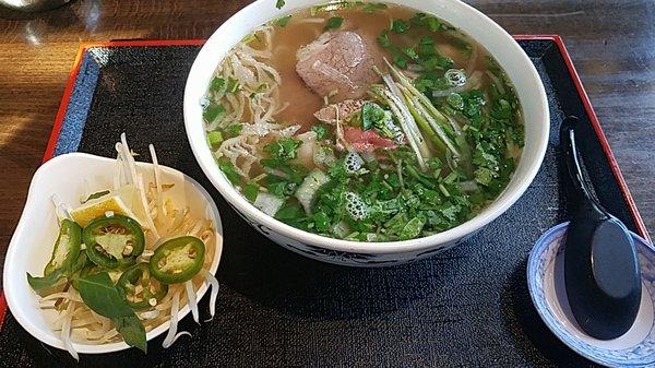 Combination pho full of good meat