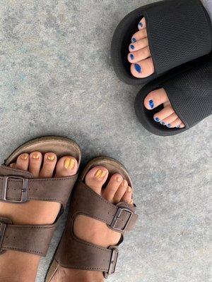 Adult and kid (4 year old) pedicure