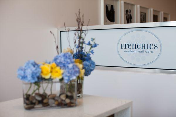 Fresh flowers welcome you to Frenchies Woodbury at every visit.