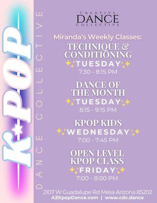 Kpop Kids Dance Class, Dance Technique & Conditioning Class, as well as your Favorite Kpop Dance Classes! All held at CDC Dance Studios!