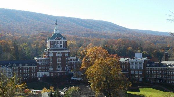 Gorgeous view of The Homestead from Sunset Overlook.