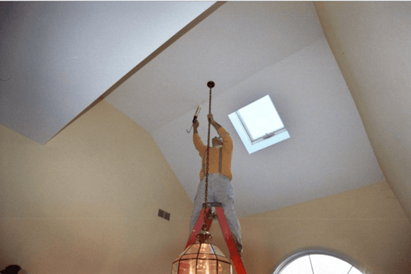 Painting the ceiling