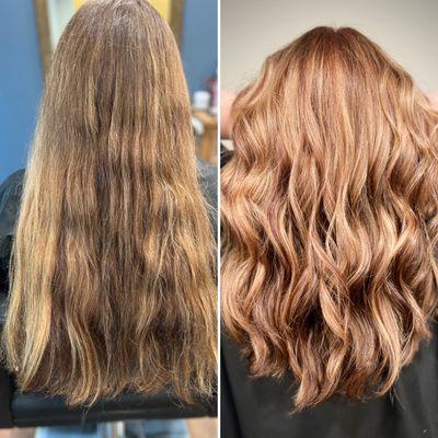 Copper balayage